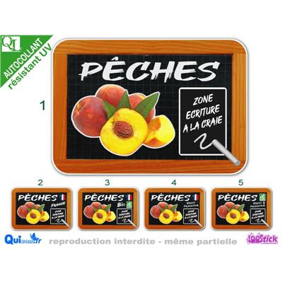 Sticker affiche PECHES motif ardoise avec ZONE CRAIE