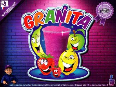 Autocollant GRANITA titre FRUITS COMIQUES