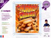 PLV CHURROS CHAUDS | choix : affiche autocollante - diffusant pour enseigne lumineuse - banderole - toile imprimée