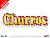 Autocollant lettrage CHURROS