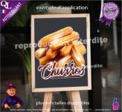 Autocollant CHURROS TITRE détouré forain STICKER