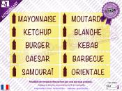 Etiquettes autocollantes PARFUMS Sauces Snack (ref2)