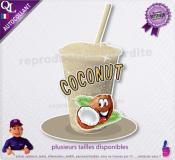 autocollant GRANITE parfum COCONUT sticker