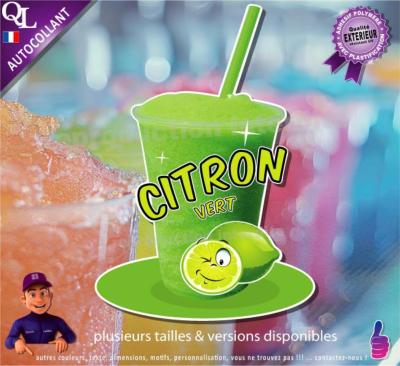 autocollant GRANITE parfum CITRON VERT sticker