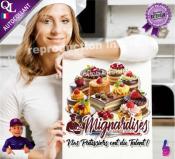 Autocollant MIGNARDISES nos patissiers ont du talent