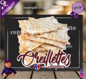 Autocollant OREILLETTES bugnes TITRE sticker