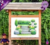 Autocollant illustration ref 1 paysagiste jardinier elagueur