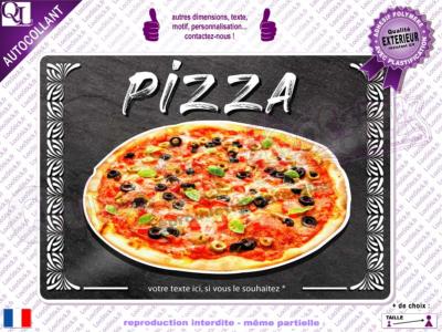 Autocollant PIZZA fond ardoise