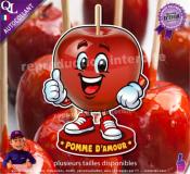 Autocollant POMME D'AMOUR COMIQUE ref1