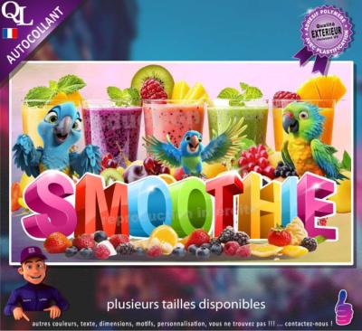 Autocollant SMOOTHIE titre 3D affiche adhésive