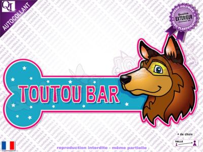 Autocollant TOUTOU BAR (ref1)