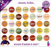 Etiquettes autocollantes SAUCES ACCOMPAGNEMENTS snack salé