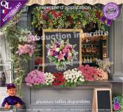 Autocollant  BOUQUET FLEURS ref1 sticker autocollant