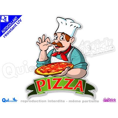 PIZZAIOLO TOQUE et MOUSTACHE sticker autocollant