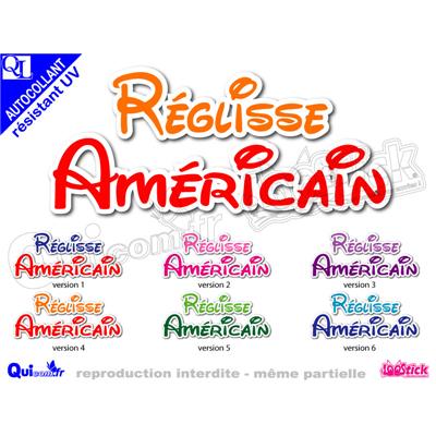 sticker REGLISSE AMERICAIN titre autocollant ref:3 