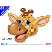 TETE GIRAFE COMIQUE autocollant