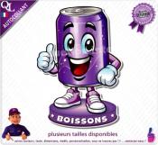 Autocollant BOISSON CANETTE SODA COMIQUE ref1