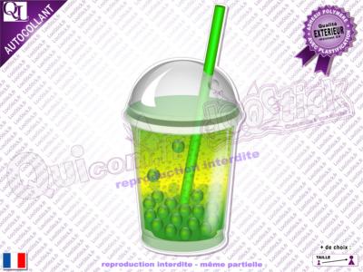 Autocollant BUBBLE TEA gobelet (ref1)