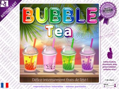 Autocollant BUBBLE TEA affiche Délice de l'été