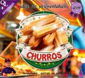 PANCARTE PLV PVC CHURROS ruban forain