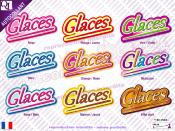 Autocollant GLACES titre seul