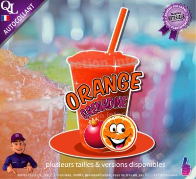 autocollant GRANITE parfum ORANGE GRENADINE sticker