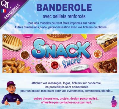 Banderole SNACK Sucré plv stand Food Truck