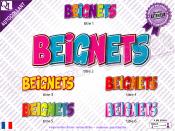 Autocollant Titre BEIGNETS Cartoon