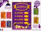 Autocollant affichette Tarifs forain th�me MACHINE � SOUS