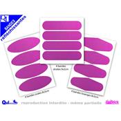 4 Bandes Casque adhésif Réfléchissant VIOLET