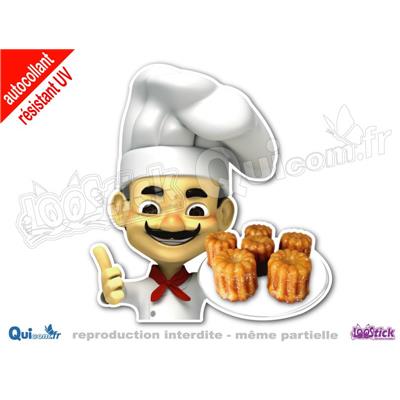 Autocollant Canelés CHEF 3D