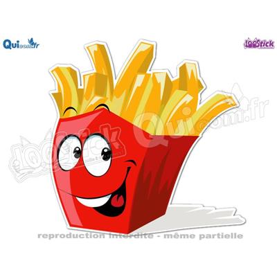 Autocollant Cartoon FRITES (ref1)