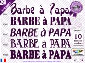 Stickers Lettrage BARBE  PAPA (ref1)