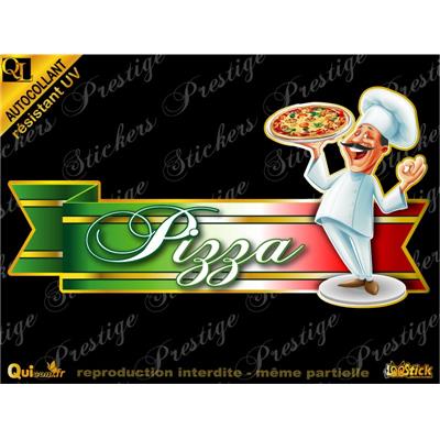 sticker Prestige PIZZA PIZZAIOLO BANDEAU ITALIEN résistant UV