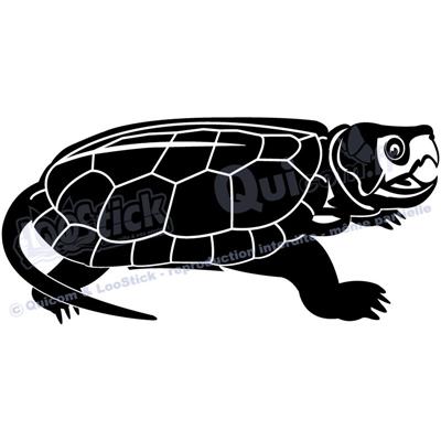 1 sticker TORTUE Platysternon 29x14cm