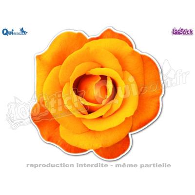 Autocollant Rose Orange