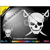 Sticker TETE DE MORT PIRATE EPEES