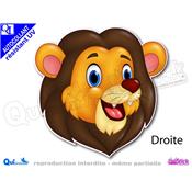 TETE LION COMIQUE autocollant