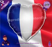 Autocollant BALLON COEUR TRICOLORE ref1