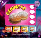 Autocollant affiche Tarifs BEIGNETS (ref1)
