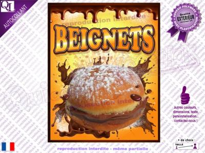 BEIGNETS CHOCOLAT PLV affiche adhésive