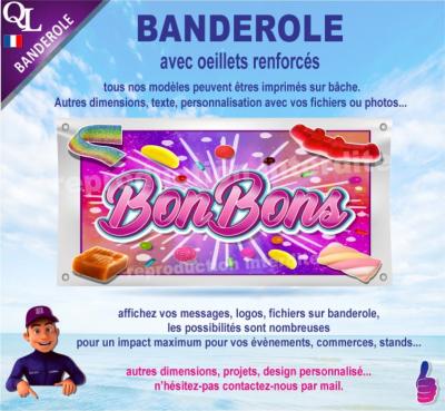 Banderole BONBONS plv stand Forain