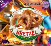 PANCARTE PLV PVC BRETZEL ruban forain