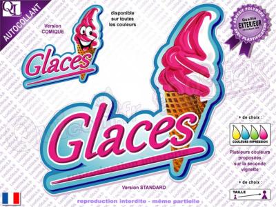 Autocollant GLACE titre (ref1)