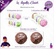 Etiquettes autocollantes GLACES GLACIER