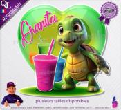 Autocollant GRANITA COEUR tortue rigolote 1