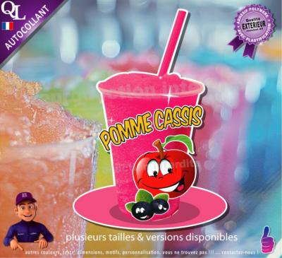 autocollant GRANITE parfum POMME CASSIS sticker