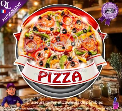 Autocollant PIZZA ruban forain STICKER
