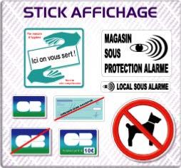 Stickers affichage commerces