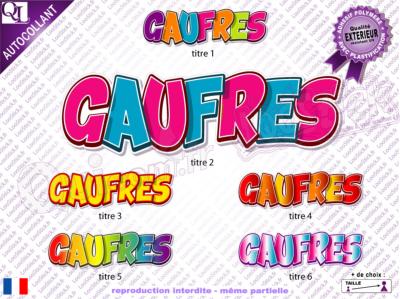 Autocollant Titre GAUFRES Cartoon